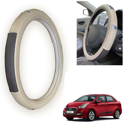 Aarsh STORE Steering Cover For Hyundai Xcent(Black, Leatherite)