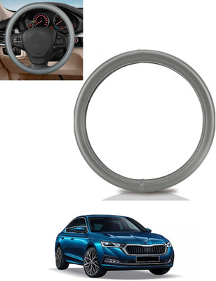 monolive Steering Cover For Skoda Octavia(Grey, Leatherite)