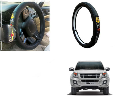 Automotive Prist Steering Cover For Isuzu MU-7 -2014(Black, Leatherite)