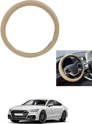 MATIES Steering Cover For Audi S7(Beige, Leather)