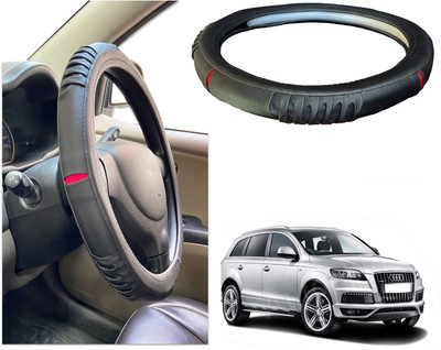 PEEPS STORE Steering Cover For Audi Q7(Black, Red, Leatherite)