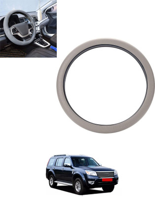 ABJD Steering Cover For Ford Universal For Car(Silver, Leatherite)