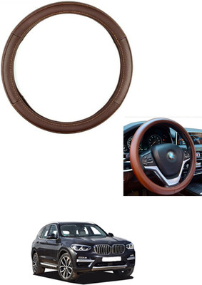 MATIES Steering Cover For BMW X3(Brown, Leather)