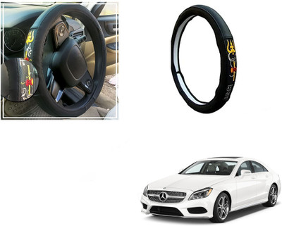 Automotive Prist Steering Cover For Mercedes Benz CLS-Class(Black, Leatherite)