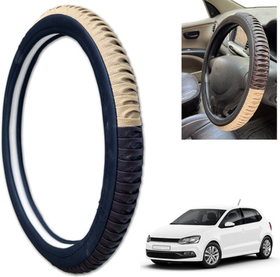 PEEPS STORE Steering Cover For Volkswagen Polo Exquisite(Black, Leatherite)