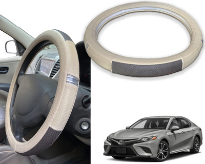 PEEPS STORE Steering Cover For Toyota Camry(Red, Black, Leatherite)