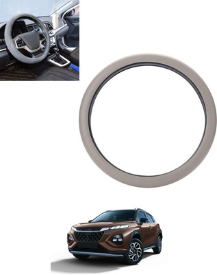 ABJD Steering Cover For Hyundai Getz(Silver, Leatherite)