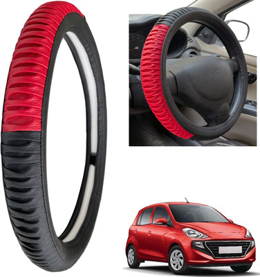 PEEPS STORE Steering Cover For Hyundai Santro(Black, Leatherite)