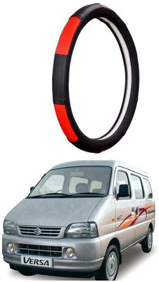 AUTO PEARL Steering Cover For Maruti Versa(Gold Blaze Black and Red, Leatherite)