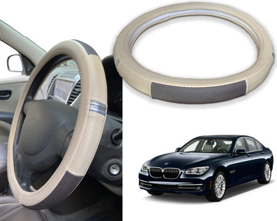 PEEPS STORE Steering Cover For BMW 7 Series(Red, Black, Leatherite)