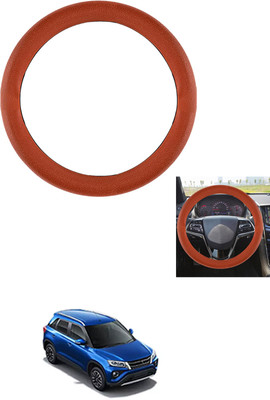 MATIES Steering Cover For Toyota Universal For Car(Tan, Leather)
