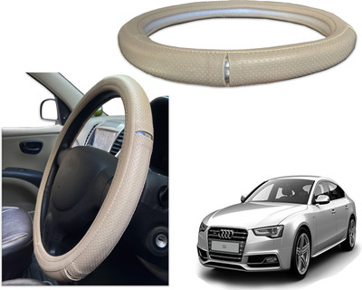 PEEPS STORE Steering Cover For Audi S5(Black, Red, Leatherite)