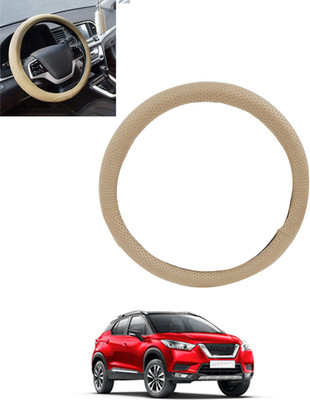 monolive Hand Stiched Steering Cover For Nissan Universal For Car(Beige, Leatherite)