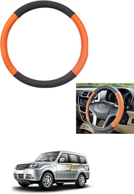 MATIES Steering Cover For Tata Grand Dicor(Tan/Black, Leather)