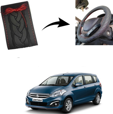 Autoinnovation Hand Stiched Steering Cover For Maruti Ertiga(Black, Leather)
