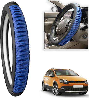 PEEPS STORE Steering Cover For Volkswagen Polo Cross(Black, Leatherite)