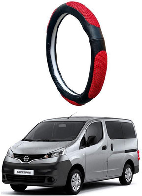 AUTO PEARL Steering Cover For Nissan Evalia(Black Red, Leatherite)