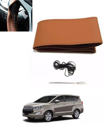 MATIES Hand Stiched Steering Cover For Tata Indigo(Tan, Leatherite)