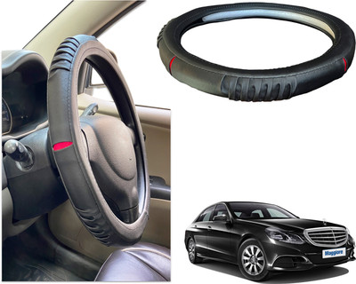 PEEPS STORE Steering Cover For Mercedes Benz E200(Black, Red, Leatherite)