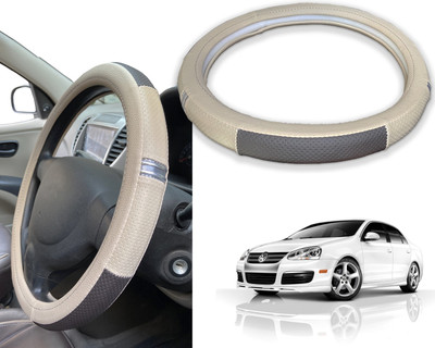 PEEPS STORE Steering Cover For Volkswagen NA(Red, Black, Leatherite)
