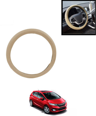 AYW Steering Cover For Honda Jazz(Beige, Leatherite)