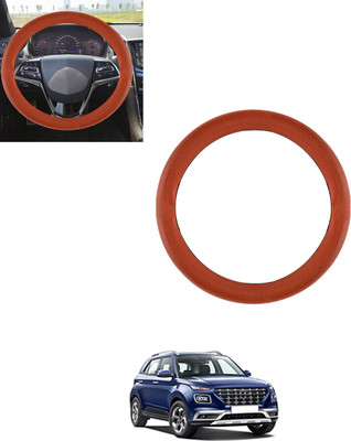 AYW Steering Cover For Hyundai Universal For Car(Tan, Leatherite)