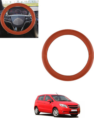AYW Steering Cover For Chevrolet Sail UVA(Tan, Leatherite)
