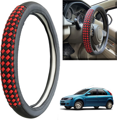 PEEPS STORE Steering Cover For Mahindra Verito Vibe(Black, Leatherite)