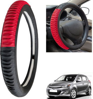 PEEPS STORE Steering Cover For Hyundai i20(Black, Leatherite)