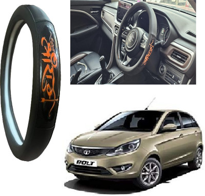 OOLTAH PAHIYA Hand Stiched Steering Cover For Tata Bolt(Black, Leatherite)