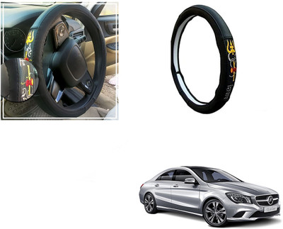 Automotive Prist Steering Cover For Mercedes Benz CLA-Class(Black, Leatherite)