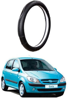 AUTO PEARL Steering Cover For Hyundai Getz(Black, Leatherite)