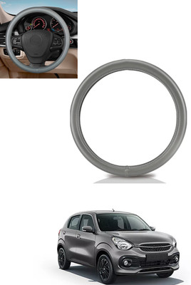 MATIES Steering Cover For Maruti Celerio(Silver, Leather)