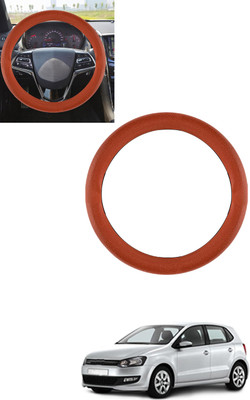 ABJD Steering Cover For Volkswagen Polo(Tan, Leatherite)