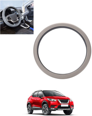 monolive Hand Stiched Steering Cover For Nissan Universal For Car(Silver, Leatherite)