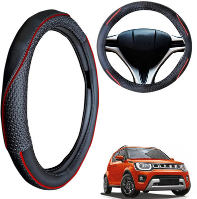 PEEPS STORE Steering Cover For Maruti NA(Black, Leatherite)