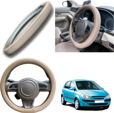 PEEPS STORE Steering Cover For Hyundai Getz(Black, Leatherite)
