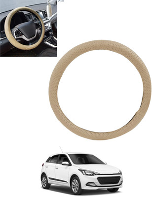 monolive Hand Stiched Steering Cover For Hyundai Elite i20(Beige, Leatherite)