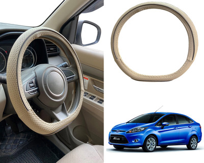 PEEPS STORE Steering Cover For Ford Fiesta Sports(Black, Leatherite)