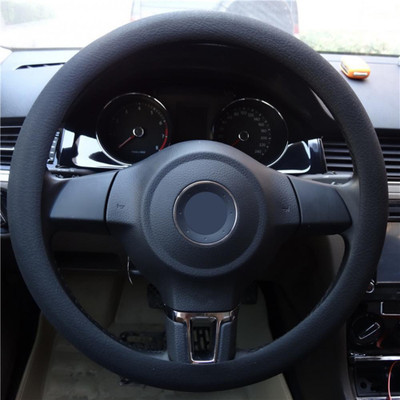 HomeFast Steering Cover For Audi, BMW, Ford, Hyundai, Skoda, Volvo NA(Black, Leather)