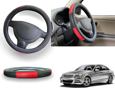 PEEPS STORE Steering Cover For Mercedes Benz C280(Red, Leatherite)