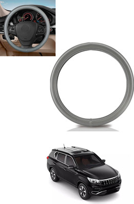 MATIES Steering Cover For Mahindra Universal For Car(Silver, Leather)