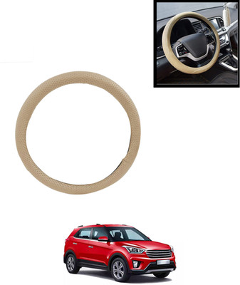 AYW Steering Cover For Hyundai Creta(Beige, Leatherite)