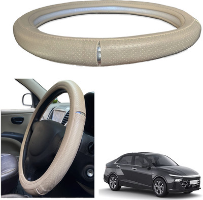 PEEPS STORE Steering Cover For Hyundai Verna(Black, Red, Leatherite)