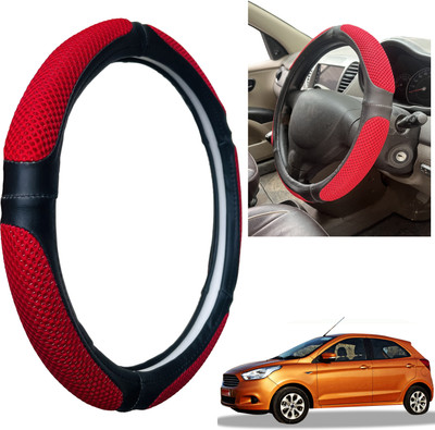 PEEPS STORE Steering Cover For Ford Figo(Black, Leatherite)