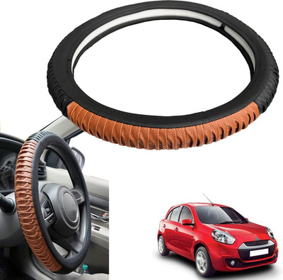 PEEPS STORE Steering Cover For Renault Pulse(Black, Leatherite)
