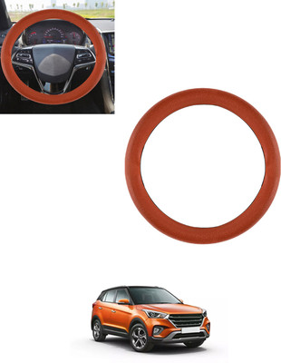 AYW Steering Cover For Hyundai Creta(Tan, Leatherite)