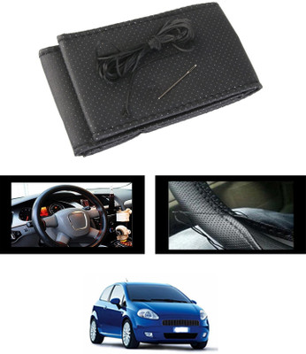MSNP Hand Stiched Steering Cover For Maruti Grand Vitara(Black, Leatherite)
