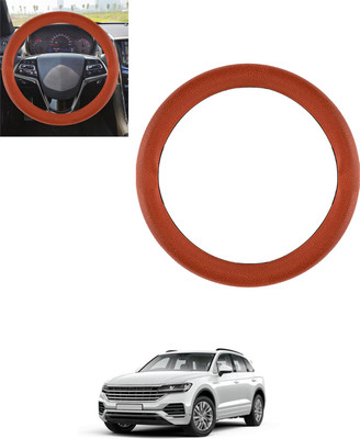 MSNP Steering Cover For Volkswagen Touareg(Tan, Leatherite)