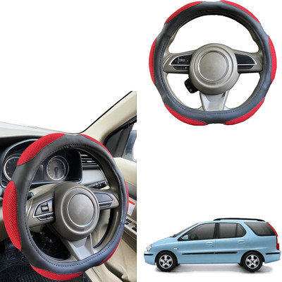 PEEPS STORE Steering Cover For Tata Indigo Marina(Black, Leatherite)